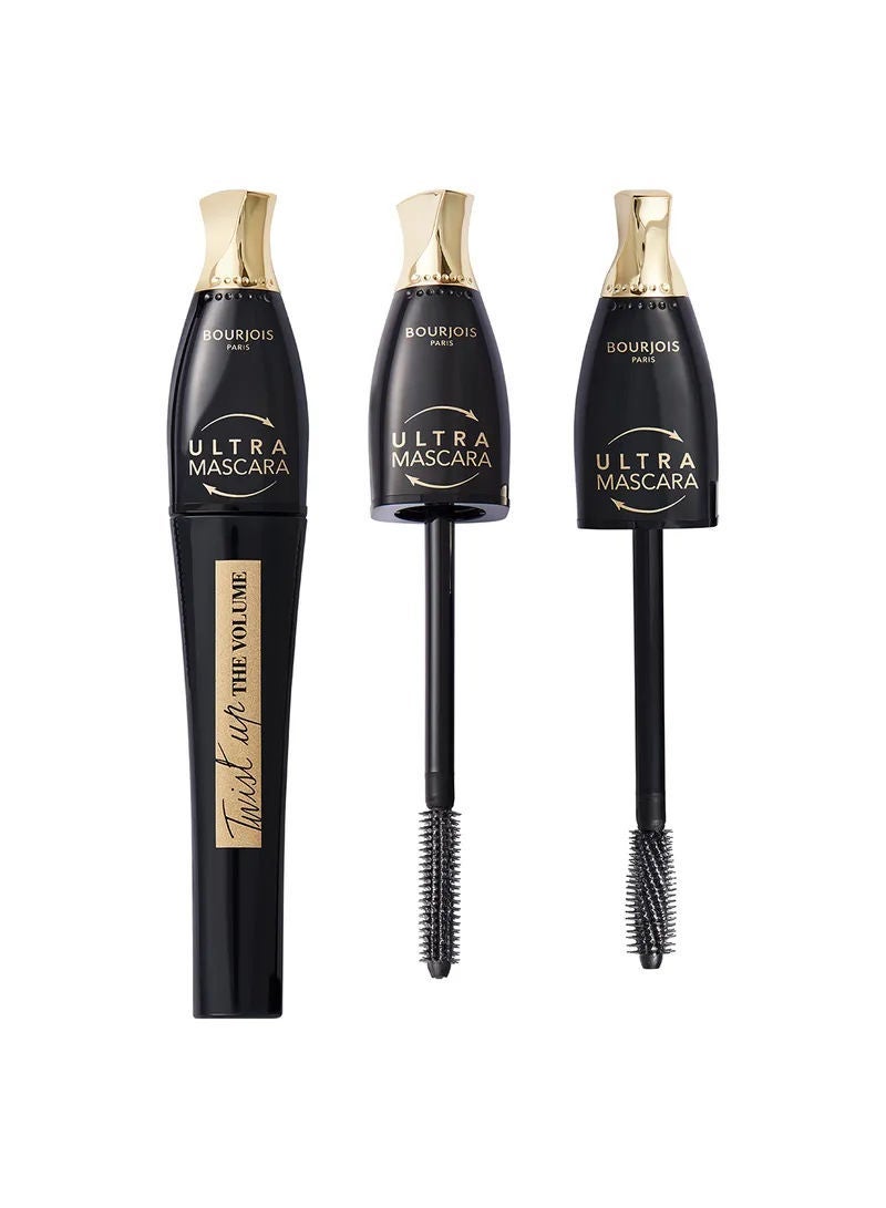 BOURJOIS PARIS Twist Up The Volume Mascara 001 Ultra Black & Glameyes Professional Liquid Eyeliner, 3.5 ml, 01 Black Glamour Bundle - Image 2